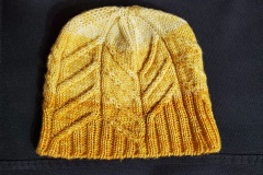 An ombre hat I knit.